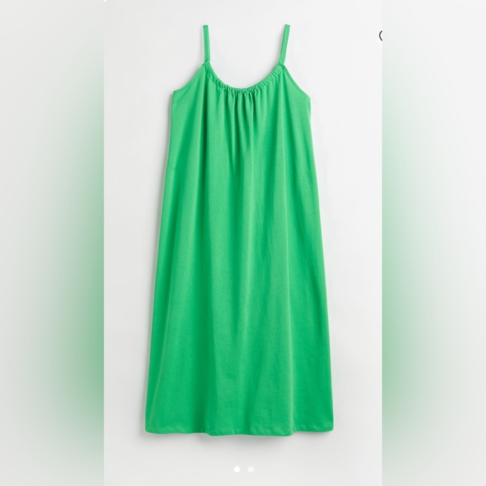 H & M Green Cotton Jersey dress M